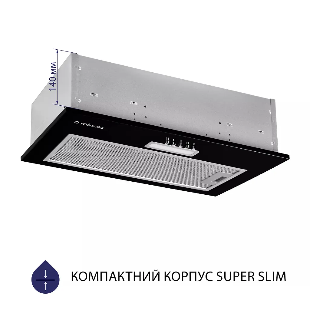 Витяжка вбудована MINOLA HBI 5025 BL LED - фото 2
