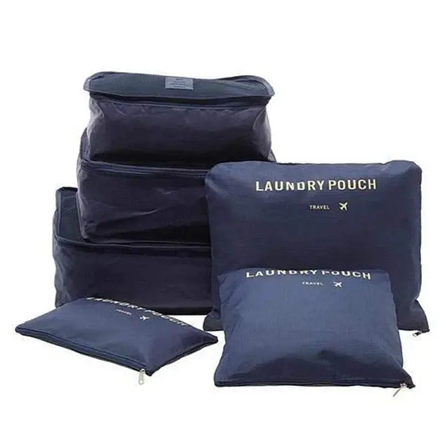 Набір дорожніх органайзерів для речей Laundry Pouch (Бордовий) - фото 7