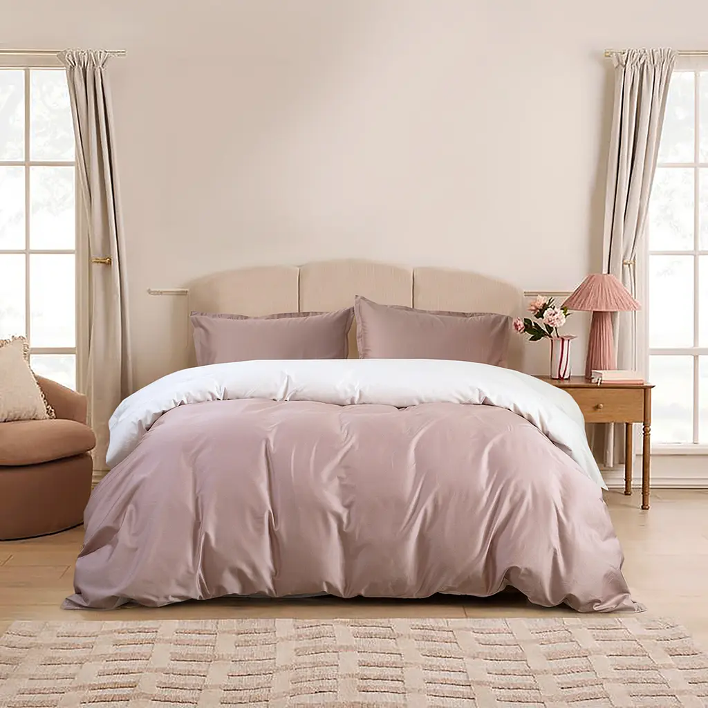 Постельное белье сатин premium 300ТС Lotus Home - Florida пудра семейный - фото 2