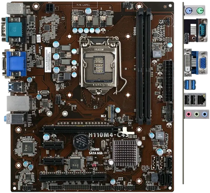 Материнська плата Elitegroup ECS H110M4-C43 LGA 1151v1 (H110M4-C43) Б/В