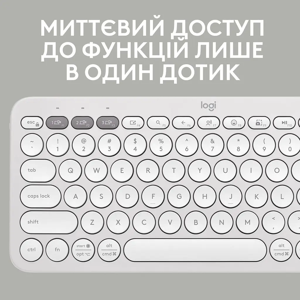 Клавиатура Logitech Pebble Keys 2 K380s White (920-011852) - фото 6