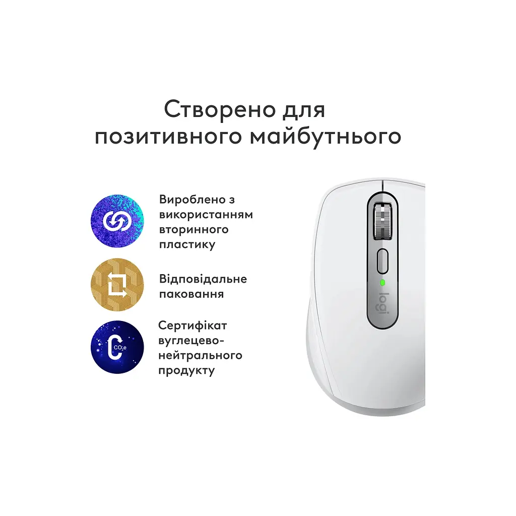 Мишка Logitech MX Anywhere 3S для MAC Wireless Pale Grey (910-006946) - фото 2