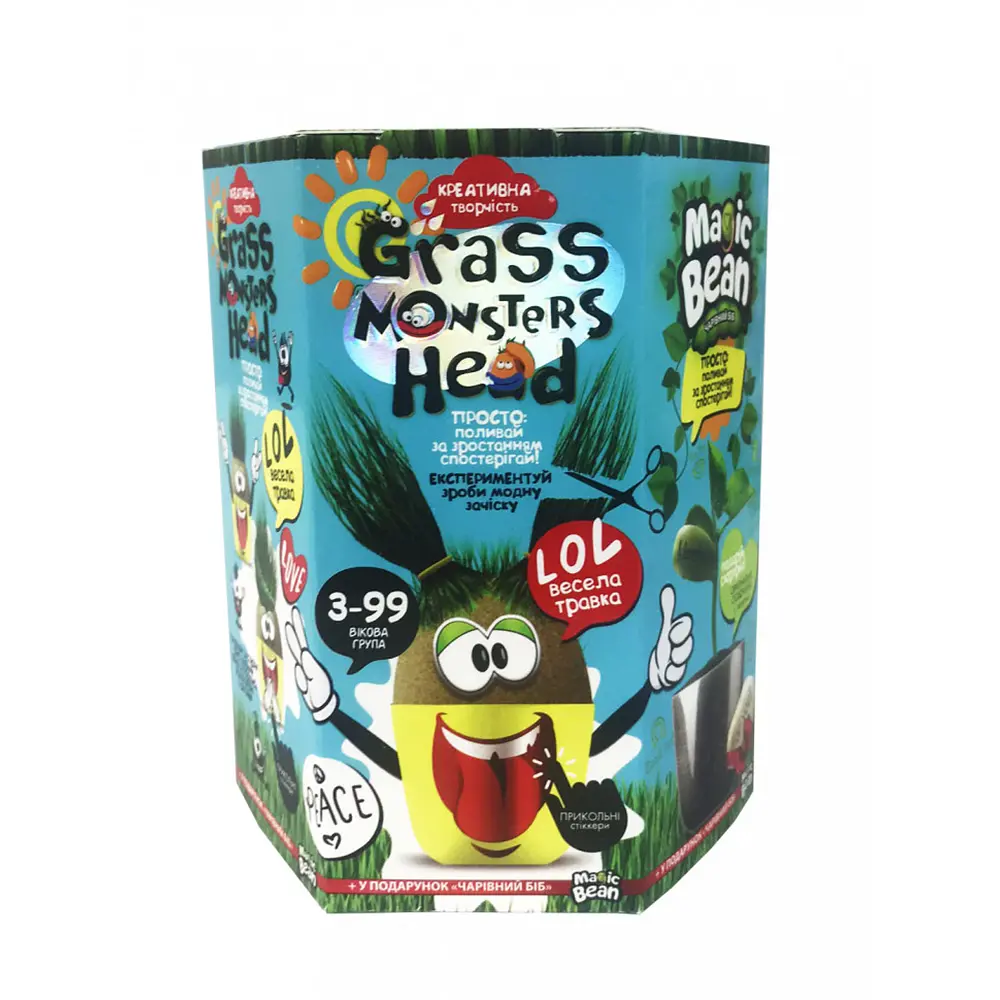Набор креативного творчества Grass Monsters Head (на украинском), Danko Toys - фото 8