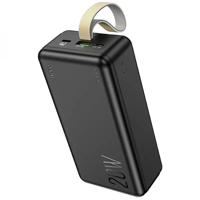 Портативний ЗП Power Bank Hoco J87B Tacker PD20W+QC3.0 30000 mAh Black - фото 2