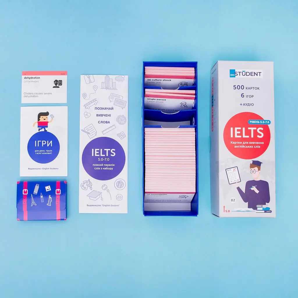 Картки для вивчення англійської мови English Student. IELTS 5.0-7.0 - фото 2