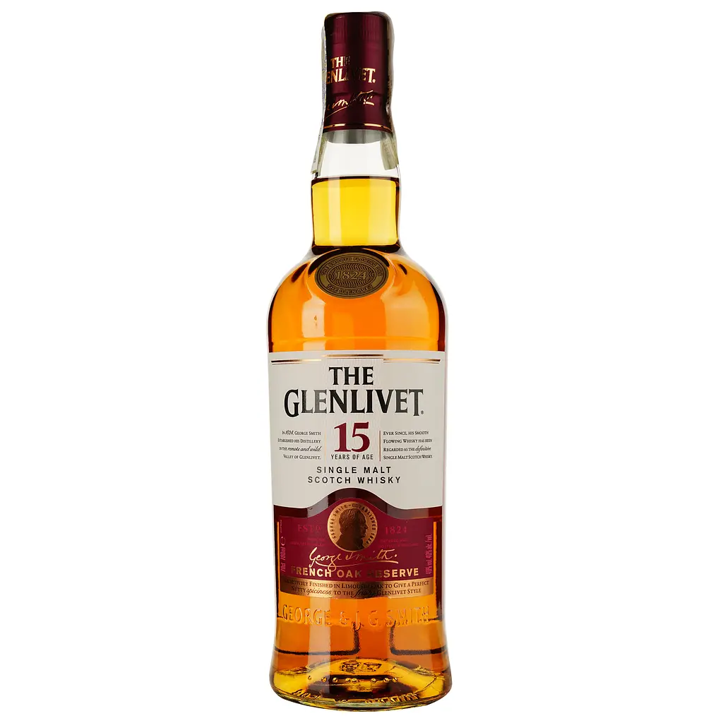 Віскі The Glenlivet 15 yo, в подарунковій упаковці, 40%, 0,7 л - фото 2