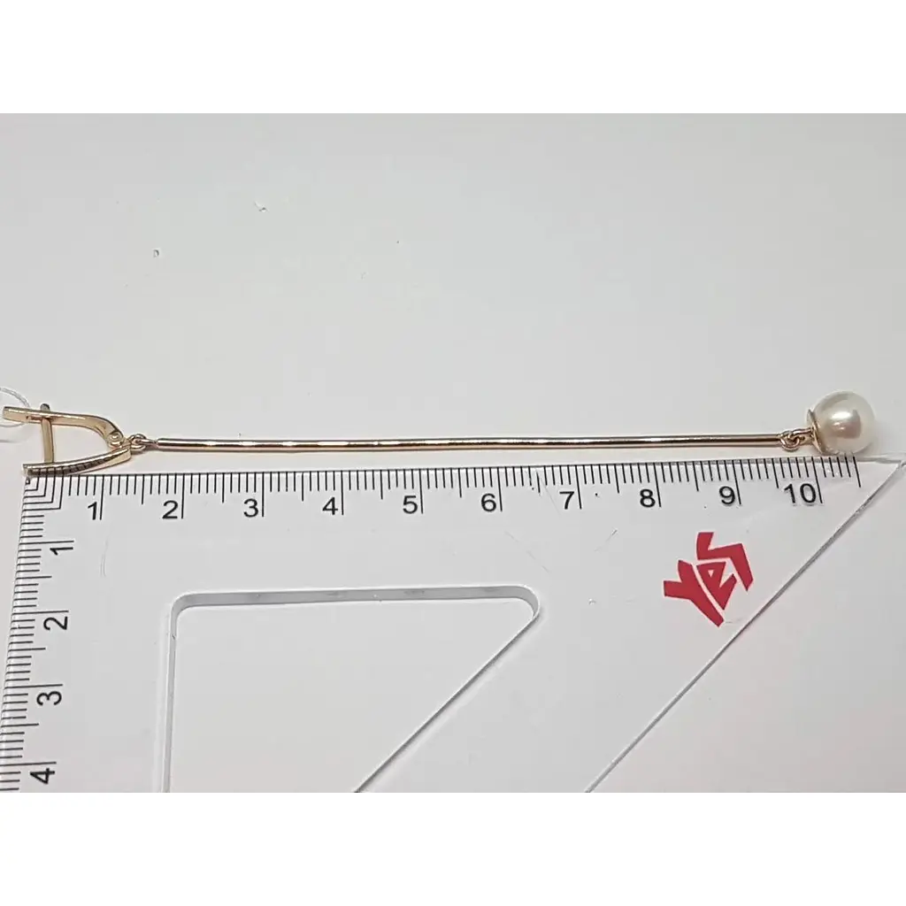 Золоті сережки Імперія золота з перлами. СВ273И - фото 2