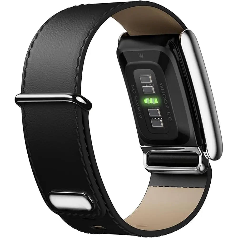 Ремінець ArmorStandart Leather Loop для Whoop 5.0 / MG Black with Siver (ARM90087) - фото 2