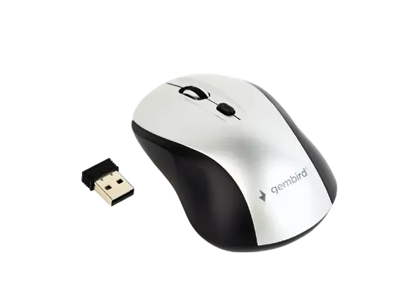 Миша бездротова Gembird MUSW-4B-02-BS Black/Silver - фото 2