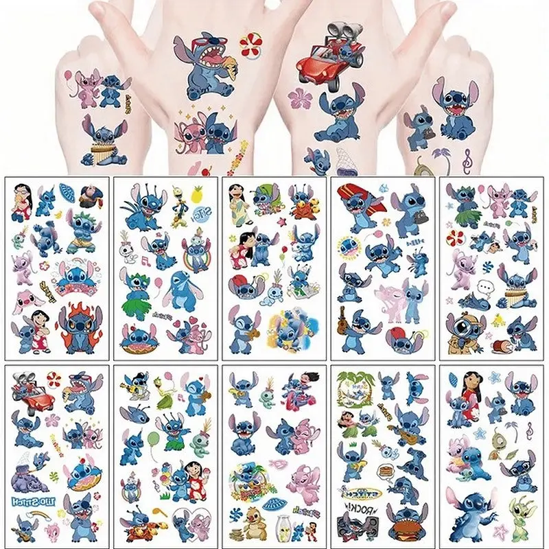 Дитячі тимчасові тату Fresh Tattoo Ліло та Стіч lilo-stich-tattoo-10, 12х7 см - фото 3