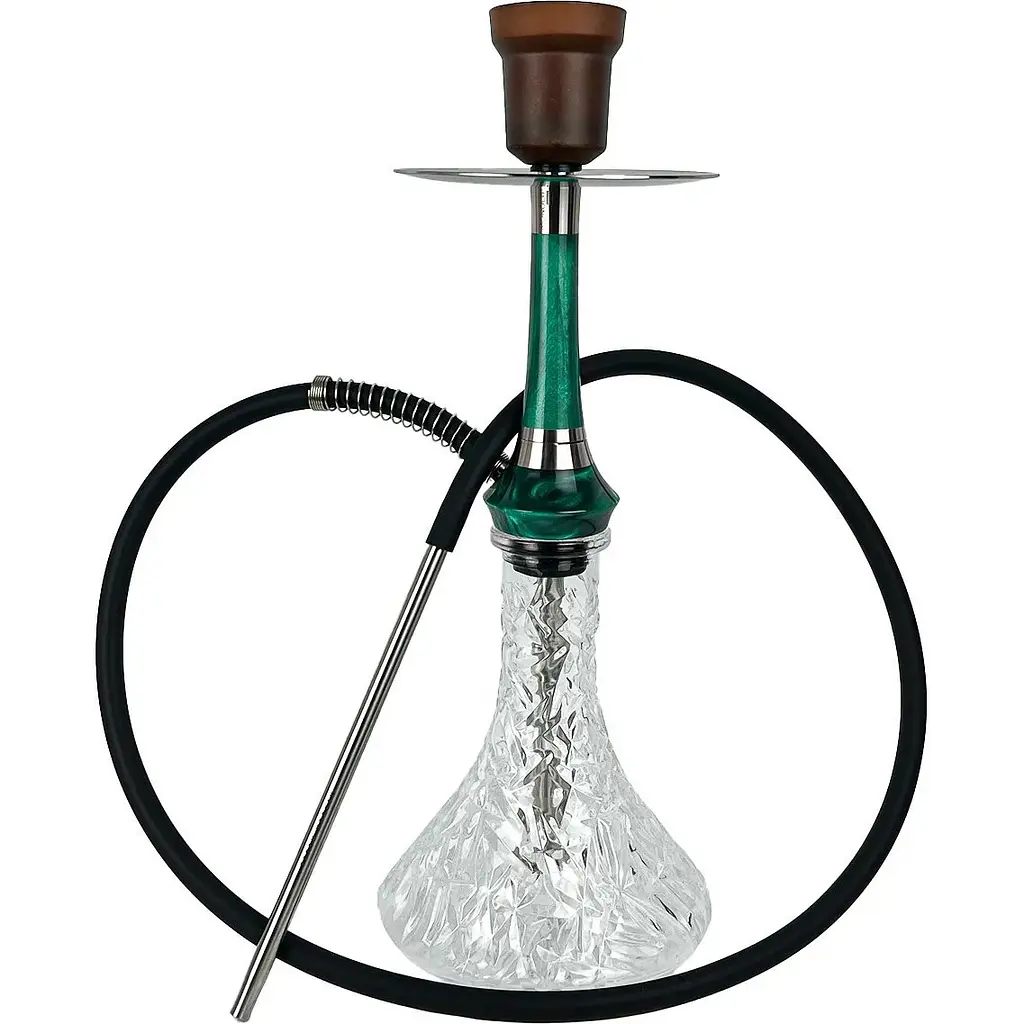 Кальян Totem Hookah Monolit Optima Emerald Green Craft Crystal Clear - фото 2