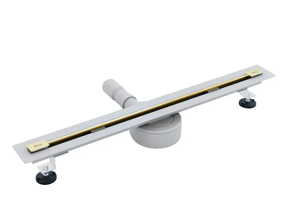 Трап для душу Rea Neo 80 Ultra Slim Pro brushed gold REA-G9805 - фото 3