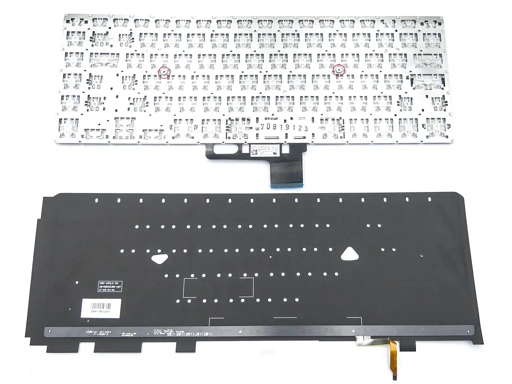 Клавіатура для ASUS UX530, UX530UX, UX530UQ UX550 UX550VE UX550VD UX580 UX580G (RU Black без рамки з підсвічуванням) Оригінал. - фото 2