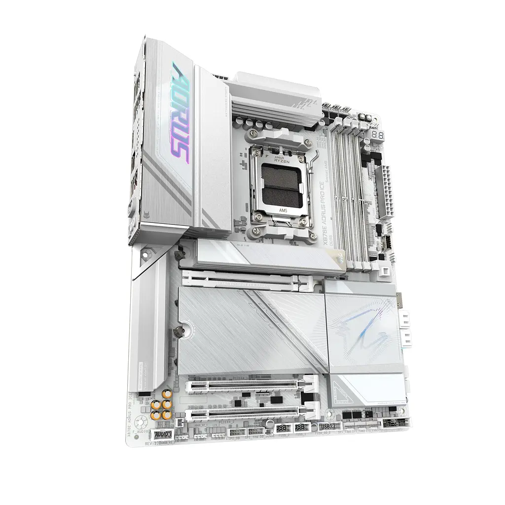 Материнская плата X870 AORUS PRO ICE sAM5 X870 4xDDR5 M.2 HDMI Wi-Fi BT ATX белый Gigabyte teh0018995 - фото 3