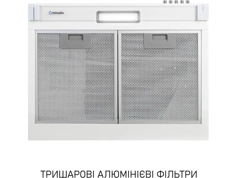 Витяжка пласка Minola HPL 622 WH - фото 6