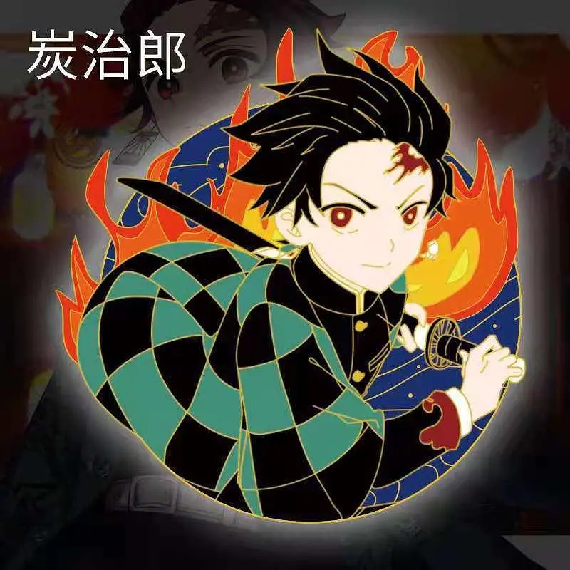 Значок Клинок, що розсікає демонів Танджиро Demon Slayer Tanjiro 6 см P DS T 02 - фото 2