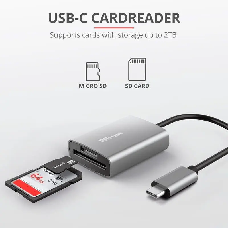 Кардрiдер Trust DALYX FAST USB-C ALUMINIUM (24136_TRUST) - фото 2