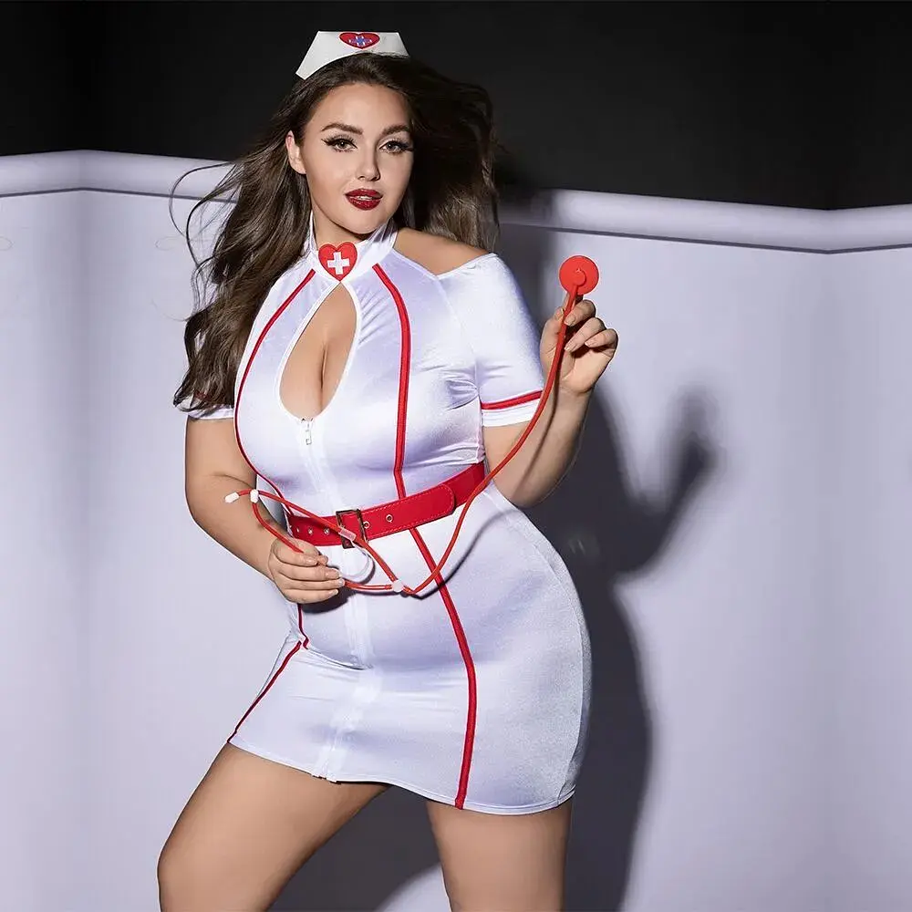 Эротический костюм медсестры JSY P61115 Plus Size - фото 2