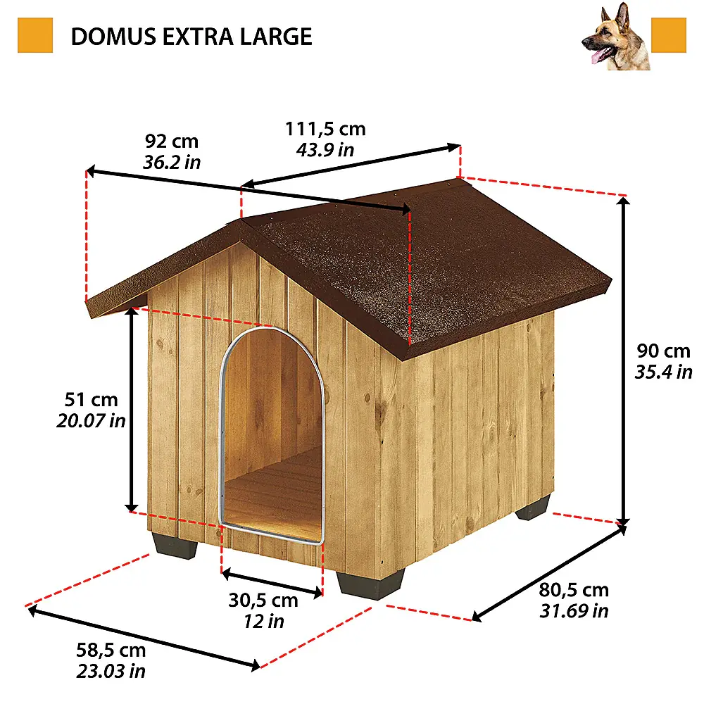 Будиночок для собак Ferplast Kennel Domus Extra Large 89,5×111,5×90 см 87004000 - фото 2