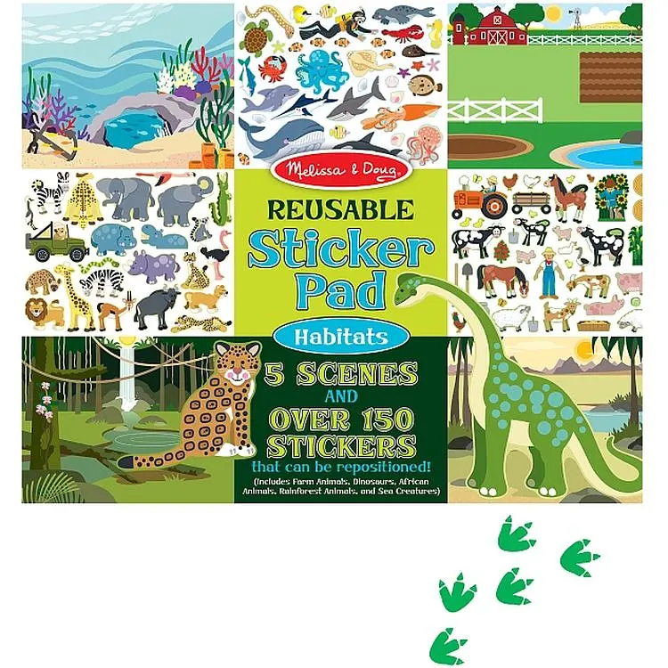 Набор наклеек Melissa & Doug Места обитания животных многоразовые (MD14196) - фото 2