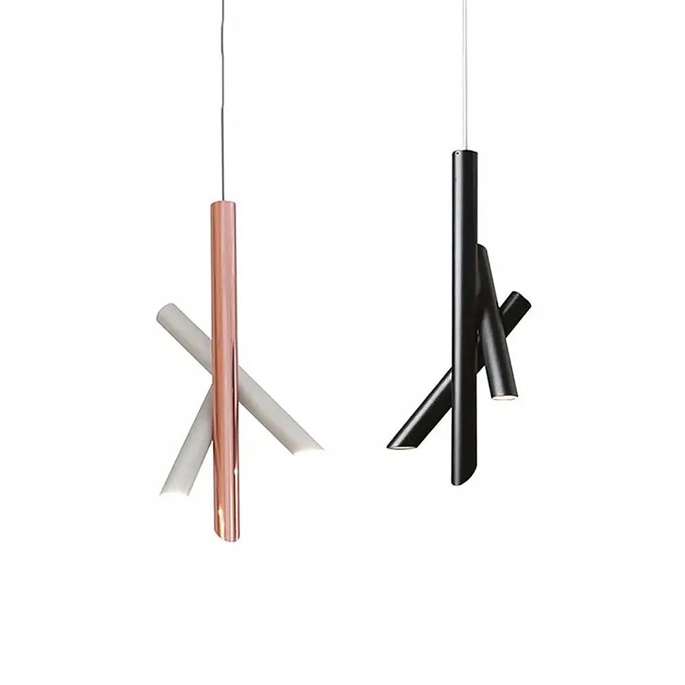 Світильник TUBES у блому корпусі в стилі модерн | Арт. MJ 102/3 GD+WT | Line F - фото 10