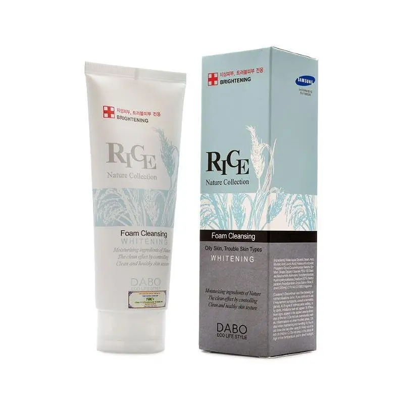 Пінка для вмивання обличчя Dabo Foam Cleansing Natural Collection Rice з екстрактом рису