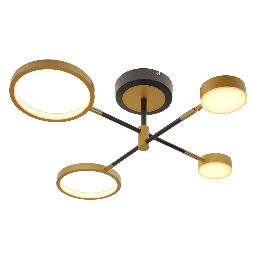 Люстра потолочная Brille в спальню LED 38W WW BK (BL-760С/4) - фото 3