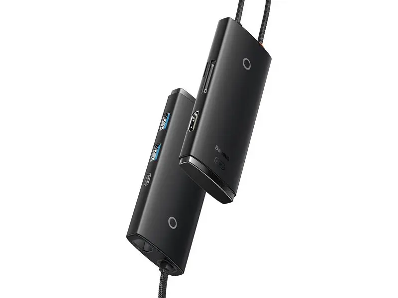 Мультипортовий адаптер BASEUS Lite Series 6-Port USB-A HUB Black (WKQX050001) - фото 5