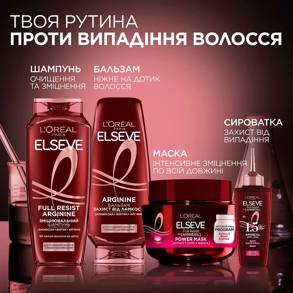Сироватка для волосся L'Oreal Paris Elseve Full Resist Anti hair-fall Arginine + Aminexil 102 мл - фото 5