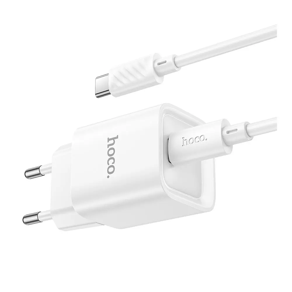 Зарядний комплект Hoco C146A Mini Charger 1USB-C PD/QC 20W 5V/3A Type-C to Type-C White (35279_3345665) - фото 6