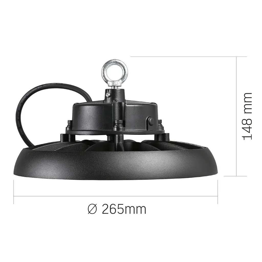 LED світильник висотний ХайБей VIDEX 100W 5000K 18000Lm Чорний - фото 6