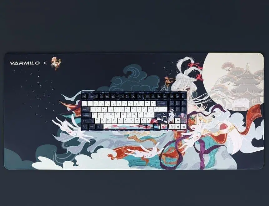 Игровая поверхность Varmilo Changъe Flying to the Moon Desk Mat XL (900х400х3мм) Green (ZDB052-01) - фото 3