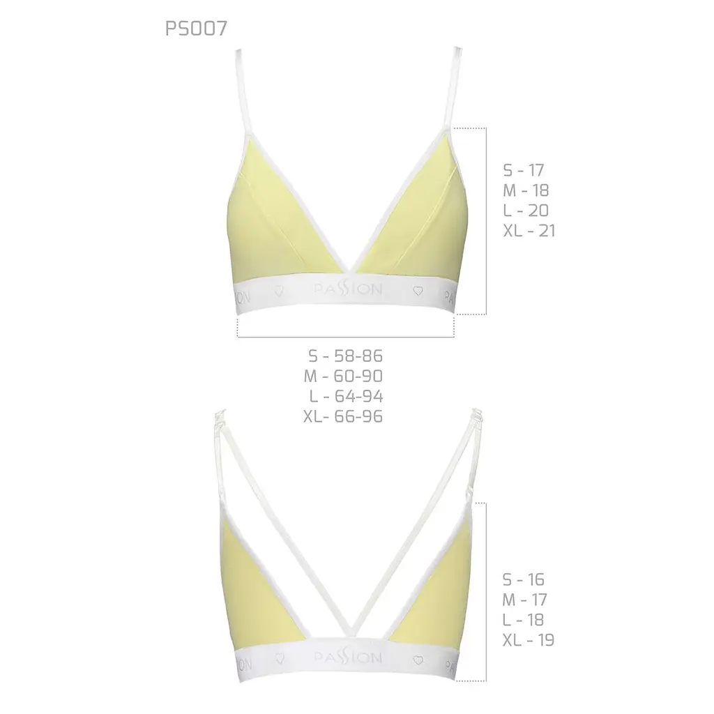 Спортивний топ з подвійними бретелями Passion PS007 TOP M, yellow - фото 5