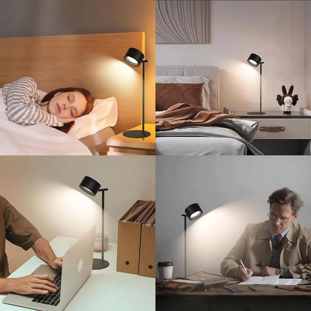 Настільна лампа Feallive, світлодіодна, акумуляторна, багатофункціональна, з сенсорним керуванням, регульованою яскравістю - фото 5