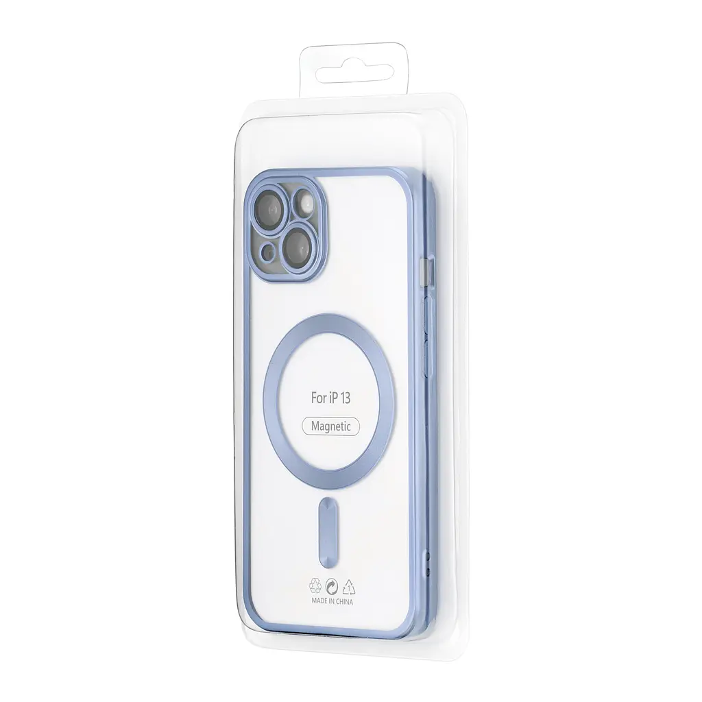 Чохол Ductil Metallic Edge with MagSafe (Protected Camera & Lens) iPhone 13 Light Blue - фото 2