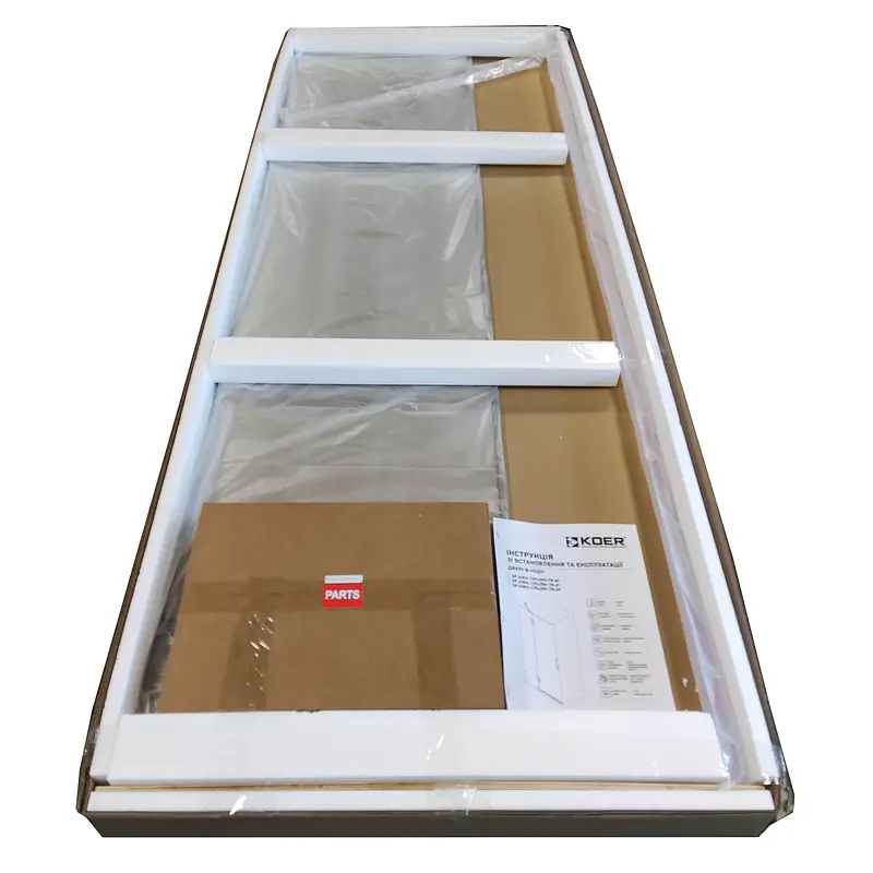 Двері в нішу Koer SR SD04-120x200-TR-07 прозоре скло Easy Clean 10 мм, graphite KR5388, універсальні, прозорий, графіт - фото 5