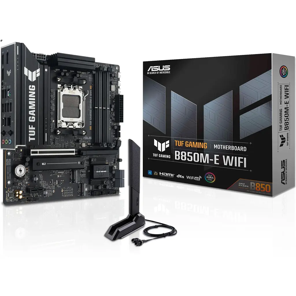 Материнська плата Asus TUF Gaming B850M-E WIFI sAM5 B850 4xDDR5 M.2 HDMI DP WiFi BT mATX - фото 8