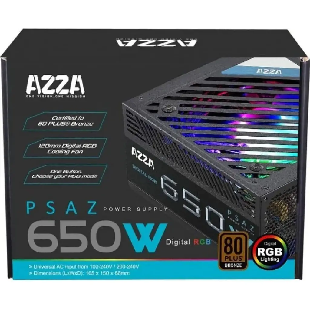 Блок живлення Azza 650W ARGB [PSAZ-650W-RGB] [141293] - фото 4