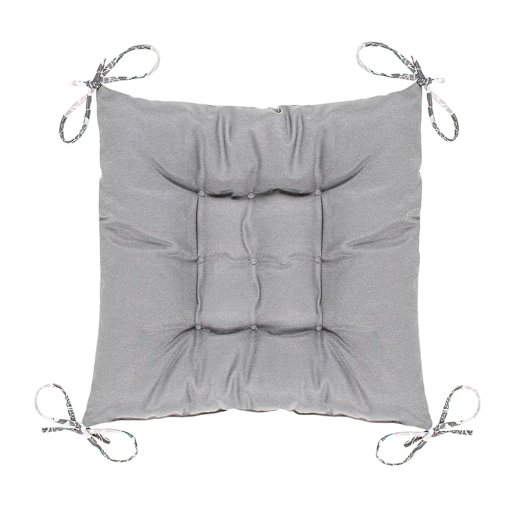 Подушка на стул Home Line Цветы 40x40 см графитовая (180139) - фото 2