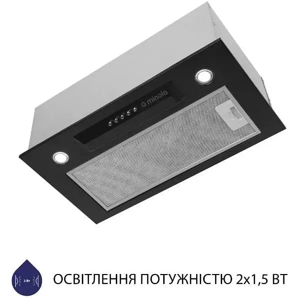 Витяжка вбудована Minola HBI 5324 BL 800 LED - фото 4