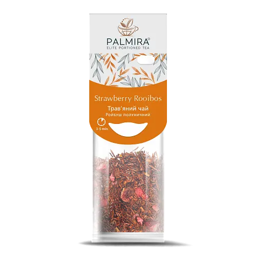 Трав'яний чай (Strawberry Rooibos) Palmira "Ройбуш полуничний" - 10 шт.