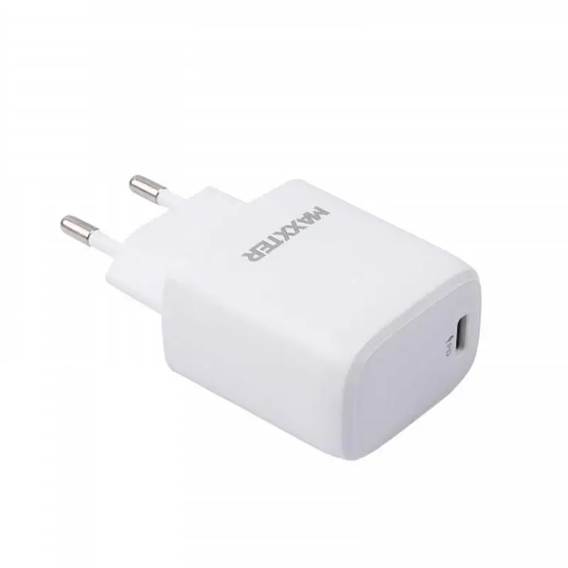 Мережевий зарядний пристрій Maxxter (1USBх3А) QC3.0 White + кабель Lightning (WC-PD-CtL-01)