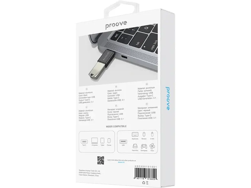 Перехідник USB Type-C Proove Extension OTG USB-A to USB Type-C Black (HBEX00101001) - фото 7