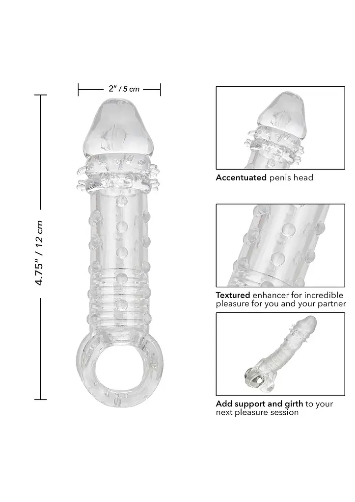 Насадка на пеніс CalExotic Novelties Transparent Ultimate Extender 16 см прозора - фото 4