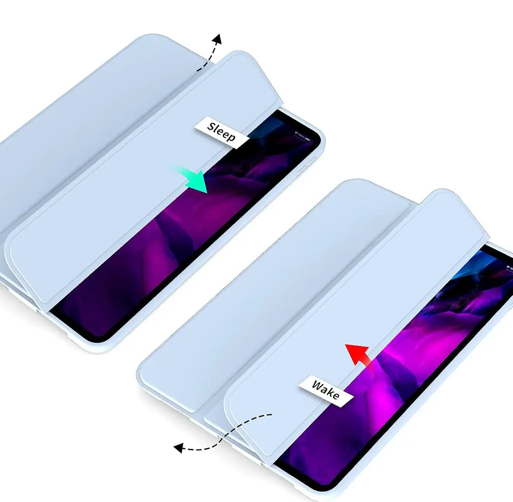 Чохол-книжка BeCover Tri Fold Soft TPU Silicone для Apple iPad Air 13" M2 2024 Light Blue (711741) - фото 4