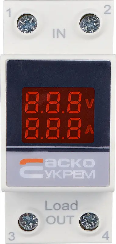 Вольтметр‑амперметр АСКО‑УКРЕМ VAMD‑1 модульний цифровий однофазний AC 50‑500 V 1‑63 A (A0010250003) - фото 3