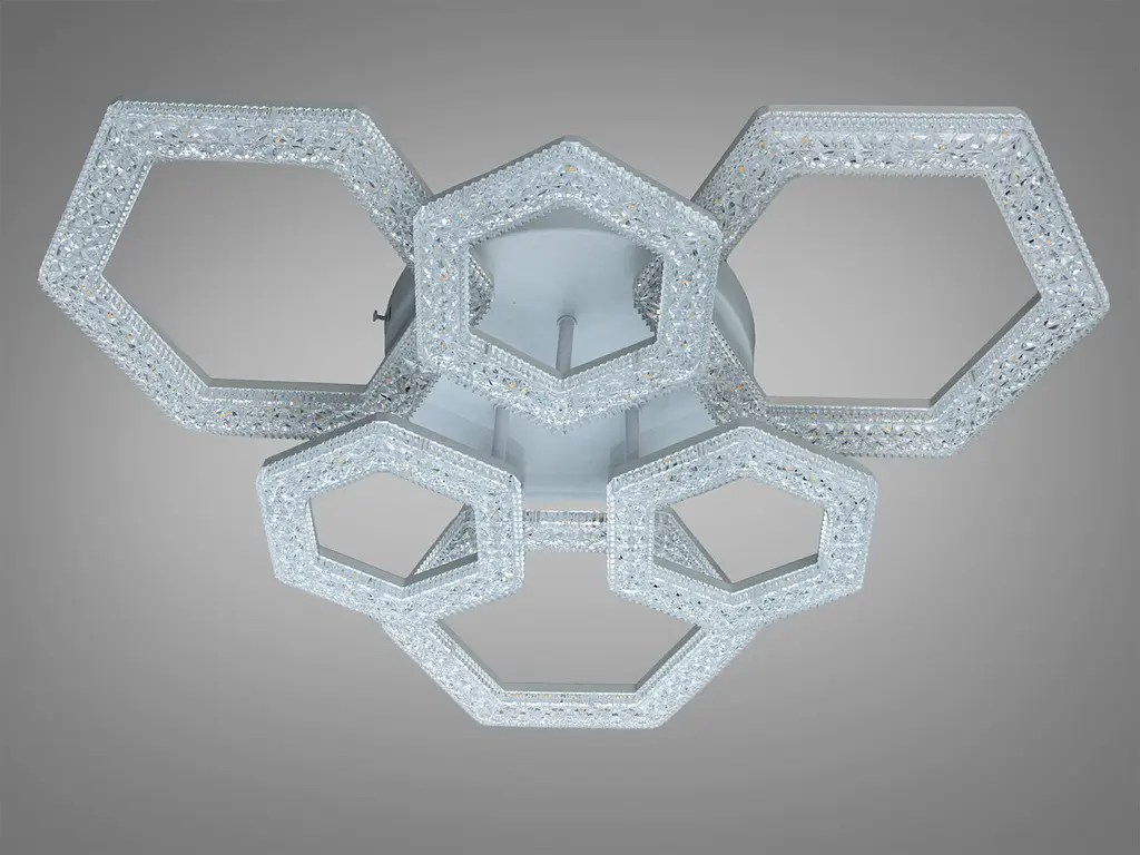 Стельовий LED-світильник Diasha 6653/3+3WH — 75 Вт, 62 см, пульт і диммер - фото 5