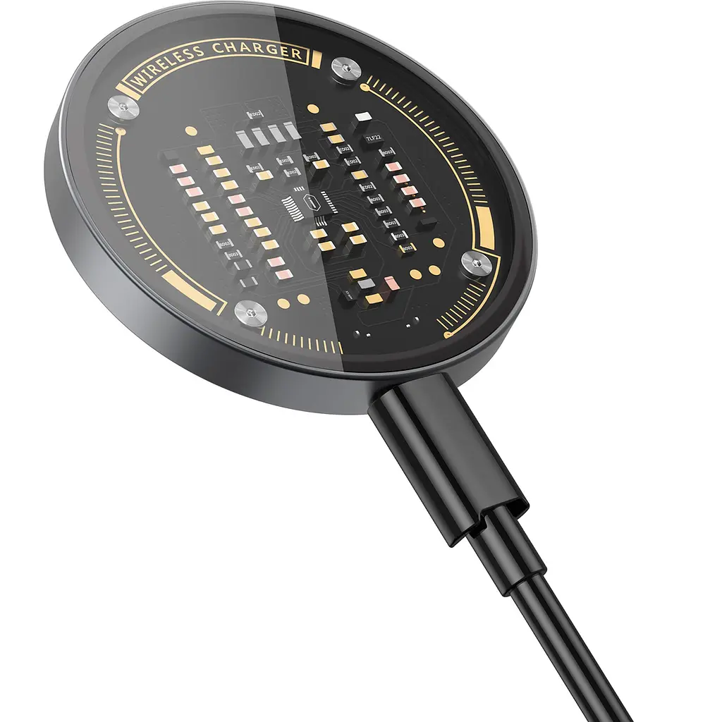 Бездротовий зарядний пристрій Wiwu Wi-W008 Magnetic Wireless Charger 15W with MagSafe Grey [6976195091588] [99971] - фото 3