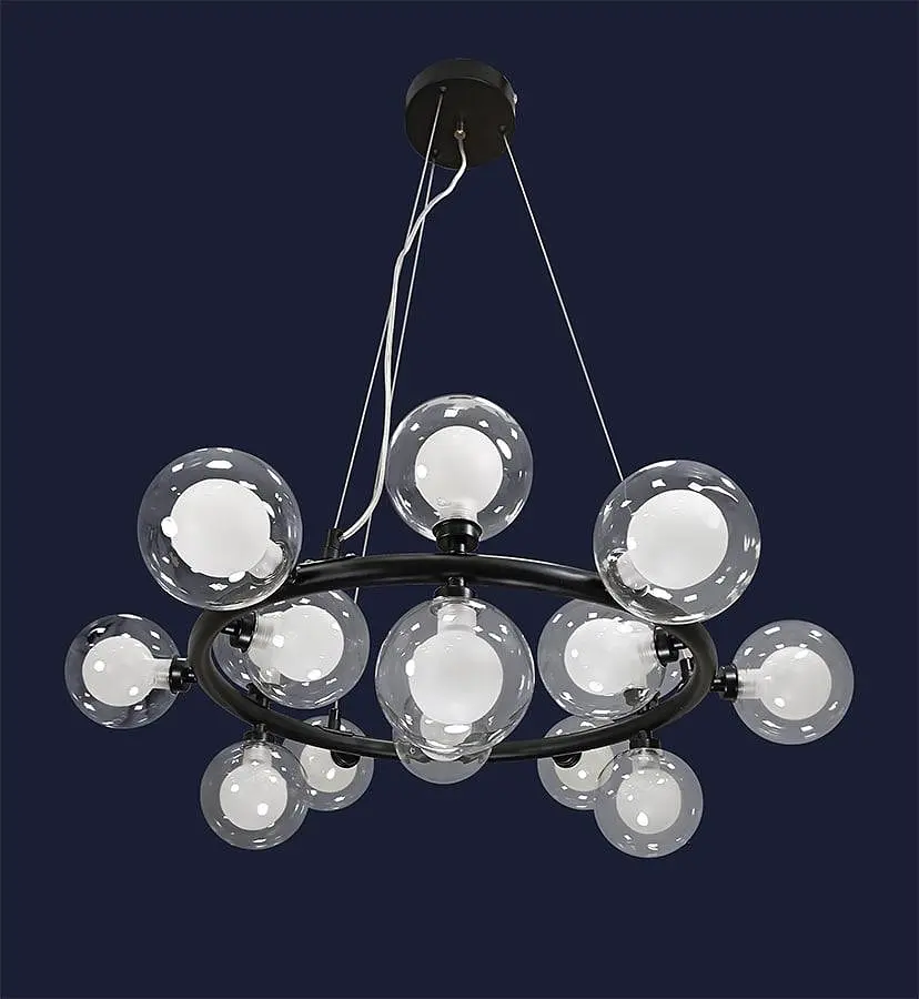 Люстра світильник у стилі лофт молекула Levistella 761J2029-15 BK+CLWH - фото 2
