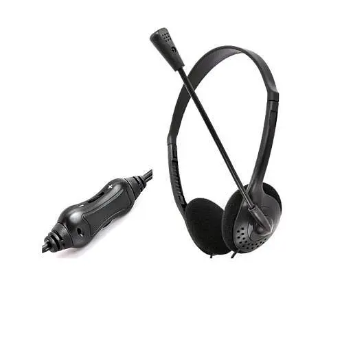 Навушники Gemix HP-100MV, чорний, 2 x Mini jack (3.5 мм), накладні, регулятор гучності, кабель 2 м